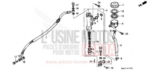 HAUPTBREMSE, HINTEN ZYLINDER CBR600FW de 1998